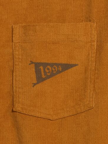 Old Navy Loose Fit Long-Sleeve Corduroy Shirt - Baltic Amber in Kuwait