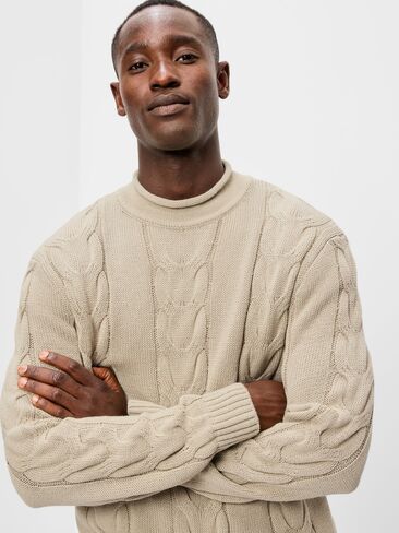 Old Navy Loose Cable-Knit Sweater - Elbow Grease in Kuwait