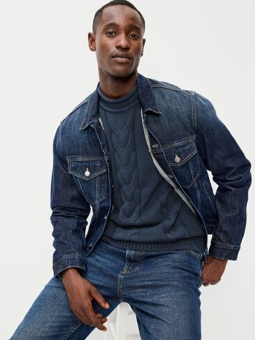 Old Navy Loose Cable-Knit Sweater - Dusk Navy in Kuwait