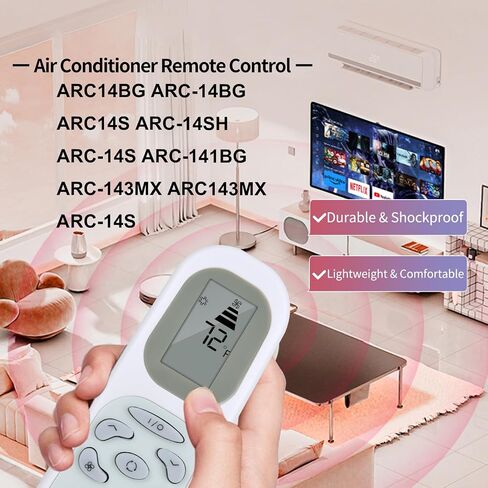 New Replacement AC Remote Control for Whynter Dual Hose Portable Air Conditioner, Fit for ARC-14S, ARC-14SH, ARC-122DS, ARC-12S, ARC-143MX, ARC-12SD, ARC-12SDH, ARC-101CW, ARC-122DHP, ARC-147WF in Saudi Arabia