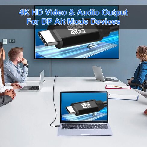 USB C to HDMI Cable 50FT 4K60HZ,Thunderbolt 3/4 to HDMI Cable Compatible with Galaxy S22 /S20, MacBook Pro/Air 2020, iPad Pro 2021/2020, Surface Book 2, XPS 15,iphone15 pro and iphone15pro max in Kuwait