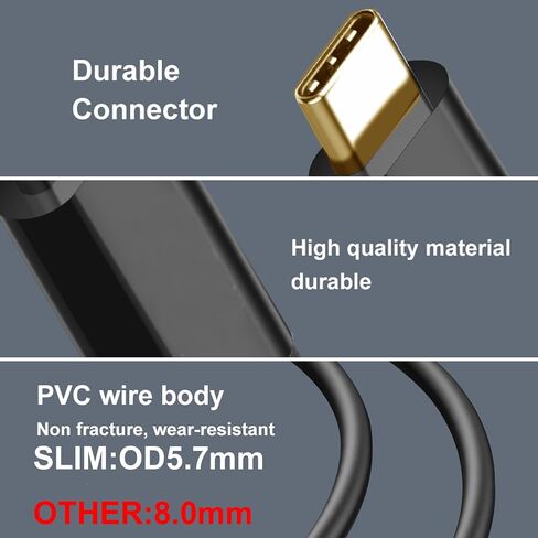 USB C to HDMI Cable 50FT 4K60HZ,Thunderbolt 3/4 to HDMI Cable Compatible with Galaxy S22 /S20, MacBook Pro/Air 2020, iPad Pro 2021/2020, Surface Book 2, XPS 15,iphone15 pro and iphone15pro max in Kuwait