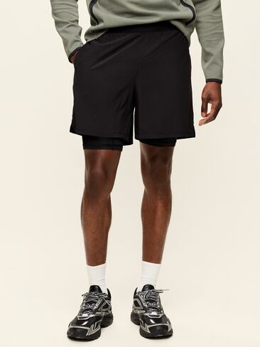Old Navy 2-In-1 Performance Run Shorts -- 5-inch inseam - Black Jack in Kuwait