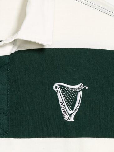 Old Navy Guinness® Striped Rugby Polo - Forest Canopy in Kuwait