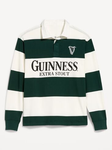 Old Navy Guinness® Striped Rugby Polo - Forest Canopy in Kuwait