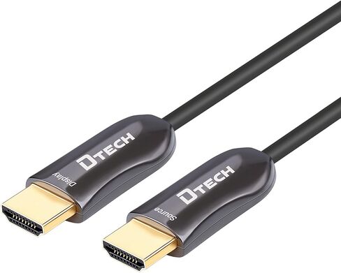 DTECH Ultra Slim 150 Feet Fiber Optic HDMI 2.0 Cable 4K 60Hz 18Gbps for in-Wall Installation 150ft Projector Laptop Computer Monitor TV Camera (46 Meters) in Kuwait