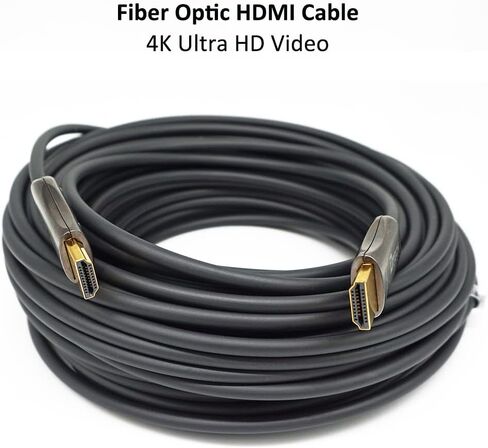 DTECH Ultra Slim 150 Feet Fiber Optic HDMI 2.0 Cable 4K 60Hz 18Gbps for in-Wall Installation 150ft Projector Laptop Computer Monitor TV Camera (46 Meters) in Kuwait