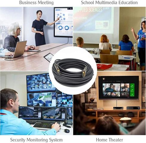DTECH Ultra Slim 150 Feet Fiber Optic HDMI 2.0 Cable 4K 60Hz 18Gbps for in-Wall Installation 150ft Projector Laptop Computer Monitor TV Camera (46 Meters) in Kuwait
