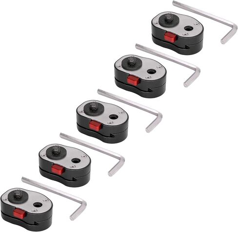 Set of 5 GyroVu Professional 1/4" Mini Quick Release Plate System with Self Locking Mechanism for any Tripod, Articulated Arm Mount (4 lb weight capacity) in Kuwait