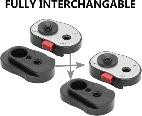 Set of 5 GyroVu Professional 1/4" Mini Quick Release Plate System with Self Locking Mechanism for any Tripod, Articulated Arm Mount (4 lb weight capacity) in Kuwait