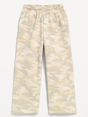 Old Navy Mid-Rise Baggy Wide-Leg Sweatpants for Girls - Camo in Kuwait