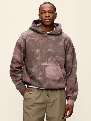 Old Navy Lived-In Pro Hoodie - Purple Print in Kuwait
