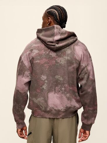 Old Navy Lived-In Pro Hoodie - Purple Print in Kuwait