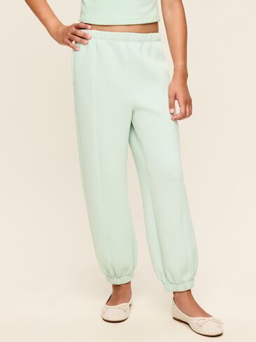 Old Navy High-Waisted Bounce Fleece Jogger Sweatpants for Girls - Soft Aloe in Kuwait
