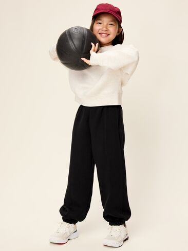 Old Navy High-Waisted Bounce Fleece Jogger Sweatpants for Girls - Black Jack in Kuwait