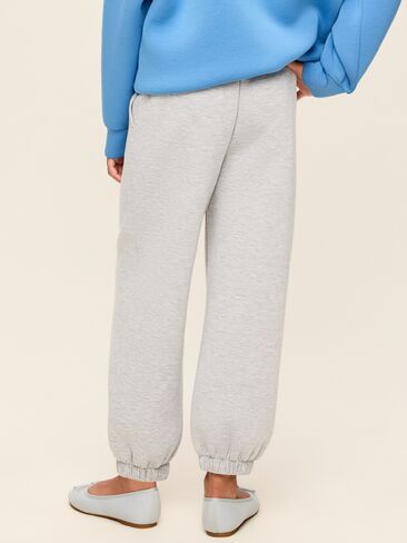 Old Navy High-Waisted Bounce Fleece Jogger Sweatpants for Girls - Light Heather Gray in Kuwait