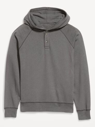 Old Navy Henley Pullover Hoodie - Stainless Steel in Saudi Arabia