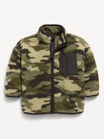 Old Navy Oversized Sherpa Jacket for Toddler Boys - Camo in Kuwait