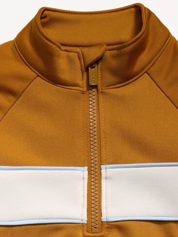 Old Navy Oversized Color-Blocked Quarter-Zip Pullover for Toddler Boys - Baltic Amber in Saudi Arabia
