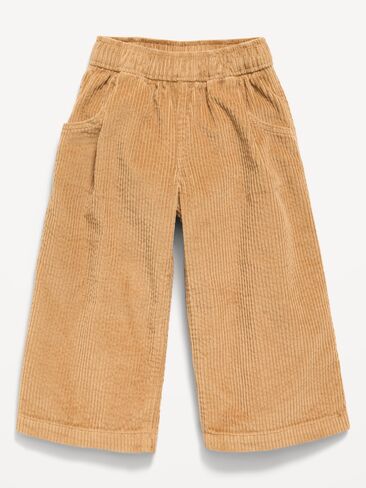 Old Navy Pull-On Textured Corduroy Wide-Leg Pants for Toddler Girls - Maple Glazed in Saudi Arabia