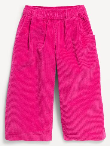 Old Navy Pull-On Textured Corduroy Wide-Leg Pants for Toddler Girls - Bright Lacquer in Saudi Arabia