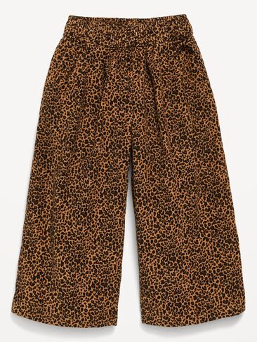 Old Navy Pull-On Textured Corduroy Wide-Leg Pants for Toddler Girls - Brown Leopard in Saudi Arabia