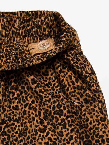 Old Navy Pull-On Textured Corduroy Wide-Leg Pants for Toddler Girls - Brown Leopard in Saudi Arabia