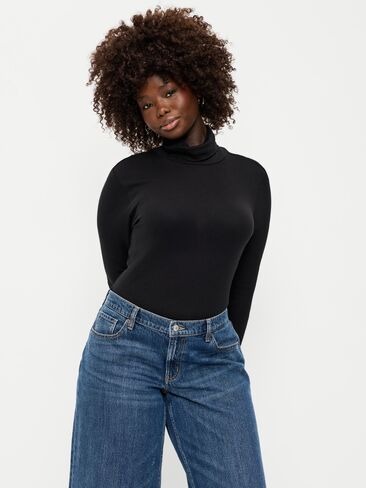 Old Navy Slim-Fit Ribbed Turtleneck - Black Jack in Kuwait