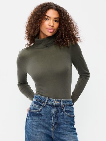 Old Navy Slim-Fit Ribbed Turtleneck - Forest Tapestry in Kuwait