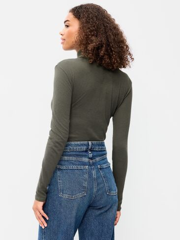 Old Navy Slim-Fit Ribbed Turtleneck - Forest Tapestry in Kuwait