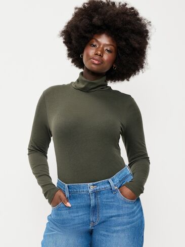 Old Navy Slim-Fit Ribbed Turtleneck - Forest Tapestry in Kuwait
