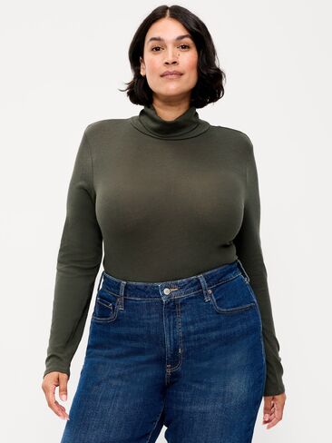 Old Navy Slim-Fit Ribbed Turtleneck - Forest Tapestry in Kuwait