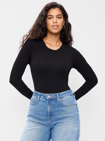 Old Navy Long-Sleeve Crew-Neck Bodysuit - Black Jack in Kuwait