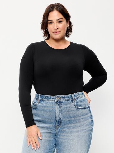 Old Navy Long-Sleeve Crew-Neck Bodysuit - Black Jack in Kuwait