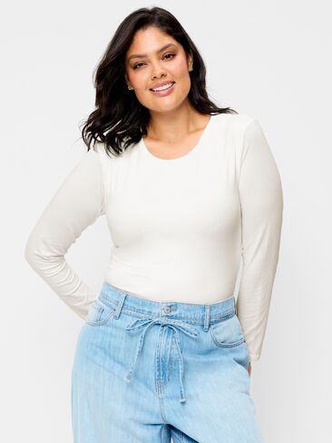 Old Navy Long-Sleeve Crew-Neck Bodysuit - Calla Lilies in Kuwait