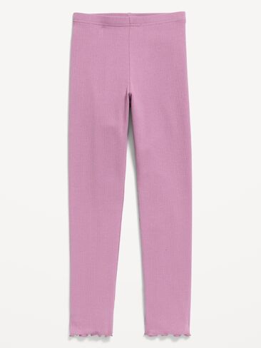 Old Navy Ribbed Lettuce-Edge Leggings for Girls - Rosewash in Kuwait