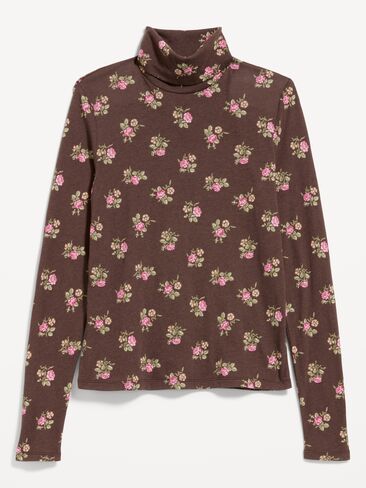 Old Navy Slim-Fit Printed Turtleneck - Black Floral in Kuwait