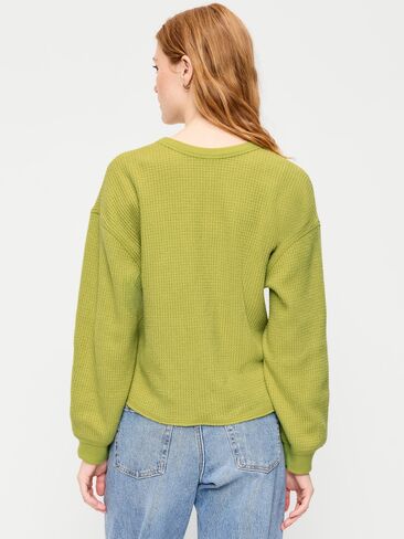 Old Navy Long-Sleeve Crew-Neck Henley T-Shirt - Wasabi in Kuwait