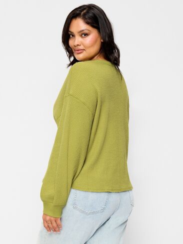 Old Navy Long-Sleeve Crew-Neck Henley T-Shirt - Wasabi in Kuwait