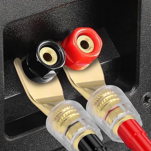 XMSJSIY Y Spade Plug 4mm Banana Female Plug Connector Black & Red U Fork in Kuwait