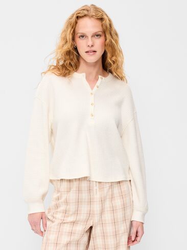 Old Navy Long-Sleeve Crew-Neck Henley T-Shirt - Sea Salt in Kuwait