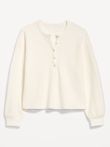 Old Navy Long-Sleeve Crew-Neck Henley T-Shirt - Sea Salt in Kuwait