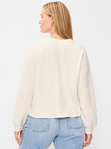 Old Navy Long-Sleeve Crew-Neck Henley T-Shirt - Sea Salt in Kuwait