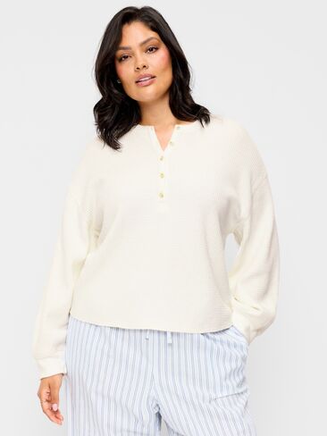 Old Navy Long-Sleeve Crew-Neck Henley T-Shirt - Sea Salt in Kuwait