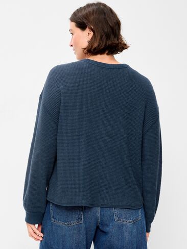 Old Navy Long-Sleeve Crew-Neck Henley T-Shirt - Gothic Blue in Kuwait
