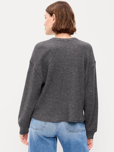 Old Navy Long-Sleeve Crew-Neck Henley T-Shirt - Dark Gray in Kuwait