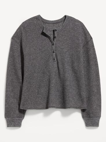 Old Navy Long-Sleeve Crew-Neck Henley T-Shirt - Dark Gray in Kuwait