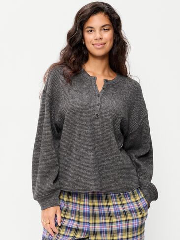 Old Navy Long-Sleeve Crew-Neck Henley T-Shirt - Dark Gray in Kuwait