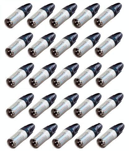 25 Neutrik NC3MXX 3 Pin Male XLR Mic Connector Nickel case, Silver Contacts in Kuwait