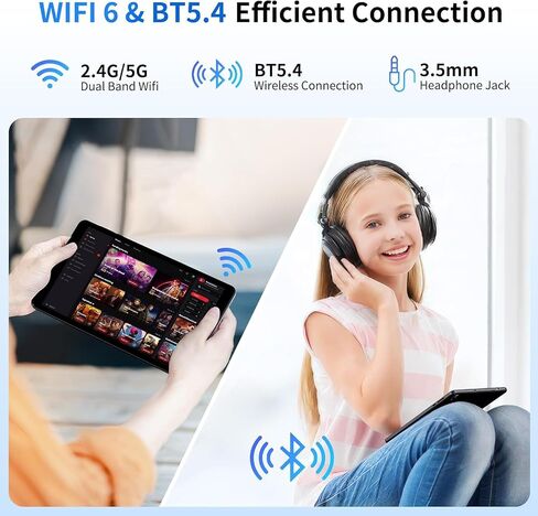 تابلت Topsand 2025 Android 15 مقاس 8 بوصات، معالج ثماني النواة، ذاكرة وصول عشوائي 12 جيجا بايت، ذاكرة تخزين داخلية 64 جيجا بايت، 2 تيرابايت قابلة للتوسيع، شاشة IPS HD 1280 * 800، WiFi6، BT5.4، Widevine L1، تابلت كاميرا مزدوجة 5MP+8MP in Kuwait
